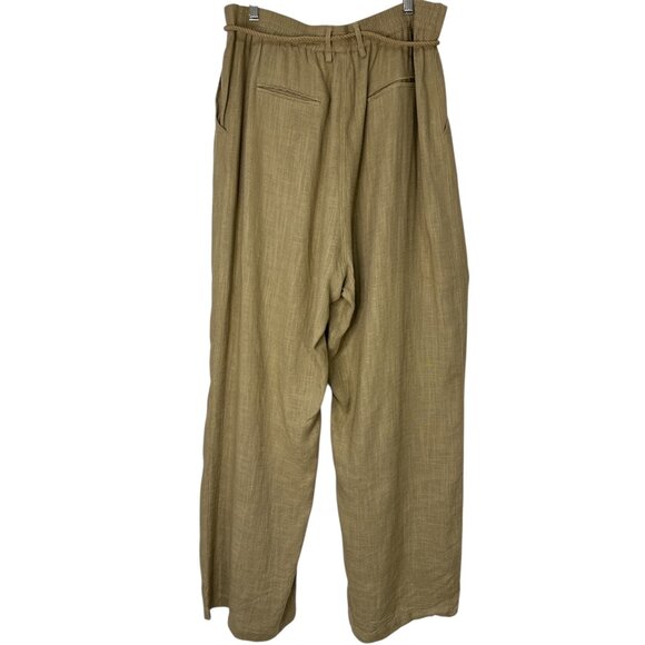 HEARTLOOM Lavina Pants in Moss Large New Womens Loose Linen Trousers - Picture 6 of 11